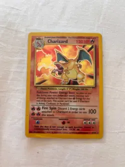 Pokemon Charizard 4/102 Base Set Holo Rare Card Vintage 1999 TCG - Image 1