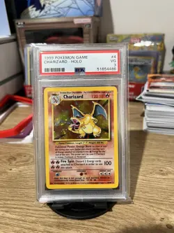 1999 Pokemon Game CHARIZARD HOLO Unlimited 4/102 PSA 3 VG - Base Set - Image 1