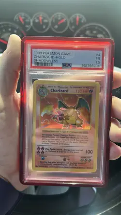 1999 Pokemon TCG Charizard 4/102 Base Set Shadowless Holo PSA Graded - Image 1