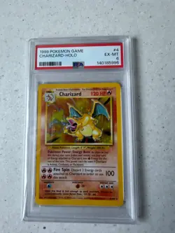 Pokemon Game PSA 6 EX MINT CHARIZARD - Holo Unlimited 1999 Base Set # 4/102 - Image 1