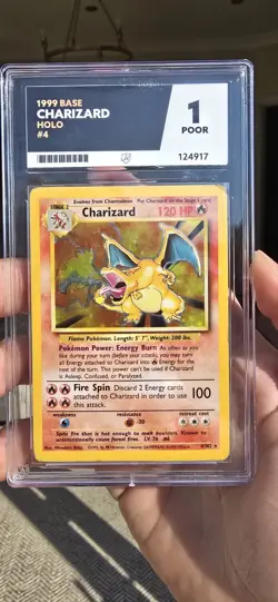 ACE 1 - Pokemon Charizard Holo - Base Set Unlimited - 4/102 - WOTC 1999 Rare TCG - Image 1