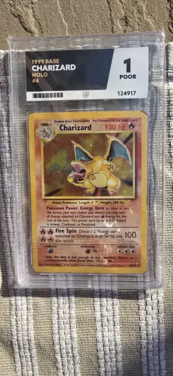 ACE 1 - Pokemon Charizard Holo - Base Set Unlimited - 4/102 - WOTC 1999 Rare TCG - Image 2