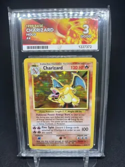 Pokemon TCG Charizard 4/102 Base Set Holo Ace 3 - Image 1