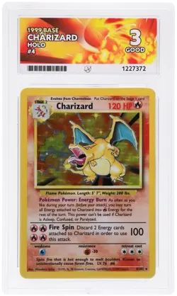 Pokemon TCG Charizard 4/102 Base Set Holo Ace 3 - Image 3