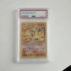 1999 Pokemon TCG Base Set Charizard Holo Rare #4/102 PSA English - Image 1