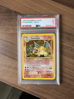 Base Set Charizard 4/102 Holo 1999 PSA 5 English 120 HP Pokemon TCG Card - Image 1