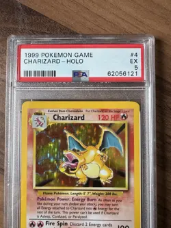 Base Set Charizard 4/102 Holo 1999 PSA 5 English 120 HP Pokemon TCG Card - Image 5