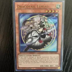 Yugioh! TCG - Dracotail Lukias - Ultra Rare - JUSH-EN001 - Justice Hunters - 1st - Image 1