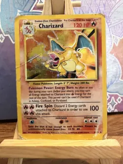 Charizard 4/102 Base Set 1999 Holo Rare 120 HP Pokemon TCG Card English - Image 1