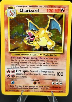 Pokemon Charizard Base Set 4/102 Holo Rare WOTC 1999 - Image 1