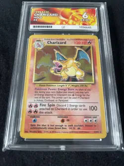 Pokemon TCG Charizard 4/102 Base Set Unlimited Holo Ace 6 - Image 2