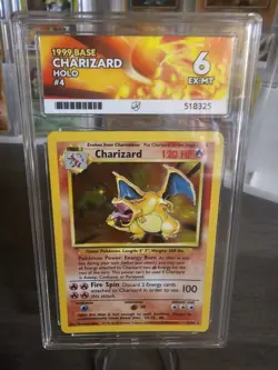 Pokemon TCG Charizard 4/102 Base Set Unlimited Holo Ace 6 - Image 1
