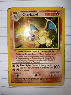 Pokemon Charizard 4/102 Base Set Holo 1999, Heavily Played - Image 3
