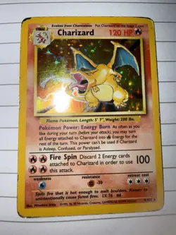 Pokemon Charizard 4/102 Base Set Holo 1999, Heavily Played - Image 4