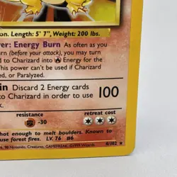 Pokemon TCG Charizard Base Set Holo HP 4/102 - Image 5