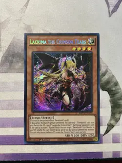 Yugioh Lacrima the Crimson Tears MP25-EN100 1st Edition Prismatic Secret Rare NM - Image 1