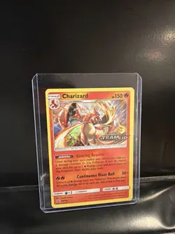 Pokemon TCG Charizard SM158 Team Up Stamped Prerelease Black Star Promo Card - Image 4