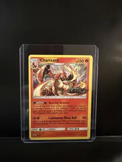 Pokemon TCG Charizard SM158 Team Up Stamped Prerelease Black Star Promo Card - Image 5