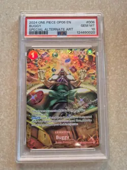 Buggy SP Parallel OP03-008 UC Wings of Captain ONE PIECE Card Game PSA - Image 1