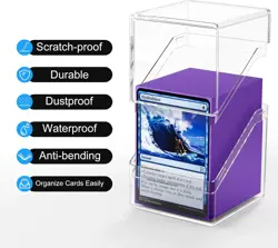 Card Deck Case, Deck Box with 100 Pack Card Sleeves and Divider, Standard Clear - Image 4