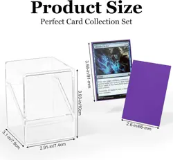 Card Deck Case, Deck Box with 100 Pack Card Sleeves and Divider, Standard Clear - Image 5