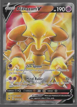 Alakazam V 172/185 - Vivid Voltage Ultra Rare Holofoil Full Art Pokemon Card NM - Image 1
