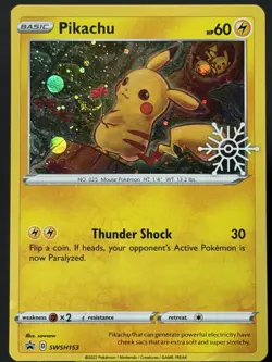 SWIRL 🌀 Pikachu - (Holiday Calendar) SWSH153 SWSH: Sword & Shield Promo Cards - Image 4