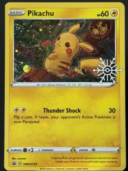 SWIRL 🌀 Pikachu - (Holiday Calendar) SWSH153 SWSH: Sword & Shield Promo Cards - Image 5