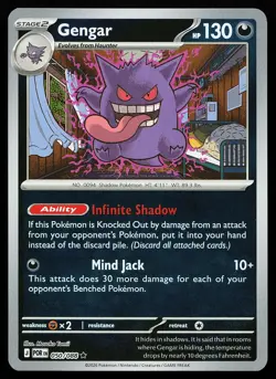 Gengar 050/088 Reverse Holo Rare Perfect Order Pokemon Card - Image 1