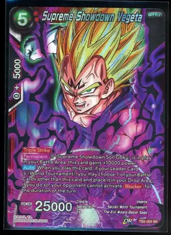 Supreme Showdown Vegeta TB2-005 SR Foil Dragon Ball Super Card Game Masters DBS - Image 2