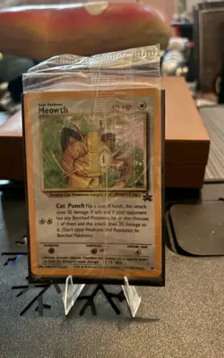 2000 Pokemon Meowth #10 Black Star Promo Game Boy Holo - FACTORY SEALED - Image 2