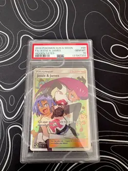 Pokemon TCG Hidden Fates Jessie & James Full Art Holo 68/68 PSA 10 2019 - Image 1
