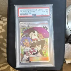 Pokemon 2019 Hidden Fates Jessie & James 68/68 Full Art Holo PSA 10 EN - Image 1