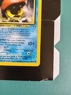 Pokemon TCG Kabuto 56/75 Neo Discovery 1st Edition Yuka Morii Pokemon Card - LP - Image 4