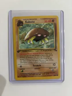 Pokemon TCG Kabuto Fossil Set 1st Edition WOTC Card 50/62 - Image 1