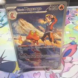 Ethan's Magcargo 222/217 Illustration Rare Ascended Heroes Pokemon TCG NM/M - Image 1