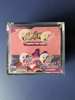Pokemon TCG Sword and Shield Fusion Strike Booster Box NEW & SEALED With Acrylic - Image 1