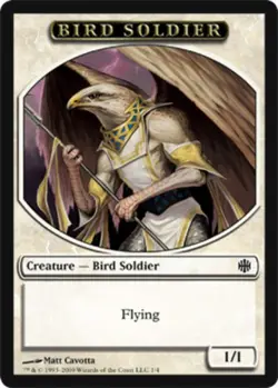 Hero Deal, English - 4 x MTG Bird Soldier Token Alara Reborn - Image 1