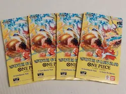 One Piece OP15 Adventure On Kami's Island Sleeved Booster Pack(Lot of 4) Sealed - Image 1