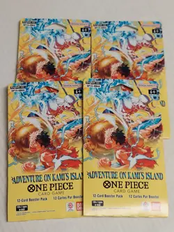 One Piece OP15 Adventure On Kami's Island Sleeved Booster Pack(Lot of 4) Sealed - Image 2