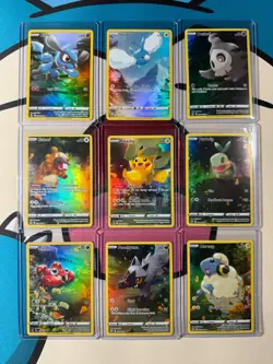Pokemon TCG Crown Zenith Galarian Gallery Full Art Set Of 9 GG26-GG34 Pikachu NM - Image 1