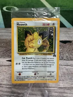 Pokemon TCG Meowth 10 Promo Wizards Black Star Promo Sealed!! - Image 1