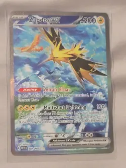 Zapdos ex 202/165 Scarlet & Violet 151 Holo Special Illustration Rare Pokemon - Image 1