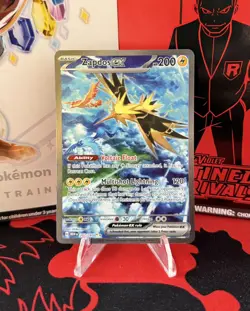 Zapdos EX - 202/165 Special Illustration Rare Scarlet Violet 151 Pokemon TCG - Image 1