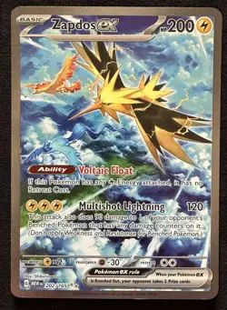 Zapdos EX - 202/165 Special Illustration Rare Scarlet Violet 151 Pokemon TCG - Image 3