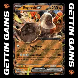 Regirock ex - 101/182 - Double Rare - Destined Rivals - Pokemon Card - NM/M - Image 1