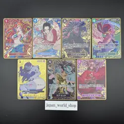 The Best Storage Box Promo Gold Flame Parallel Set of 7 One Piece Card Japanese - Image 2