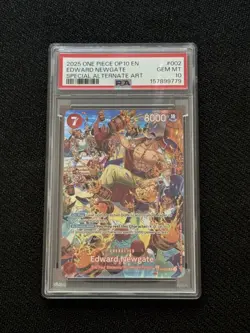 2025 ONE PIECE ROYAL BLOOD OP10 #ST15-002 EDWARD.NEWGATE SP PSA 10 - Image 1