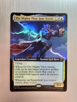 The Mighty Thor, Jane Foster - 420- MTG: Marvel Super Heroes -Extended Art -FOIL - Image 1