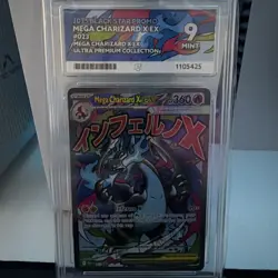 Mega Charizard X EX 023 Mega Evolution Promo Holo Pokemon Card Ace 9 Graded Slab - Image 1